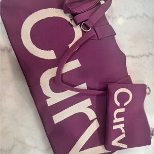 Curves by Sean Brown Double Knit Tote in Plum